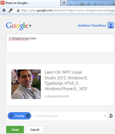 share on google plus